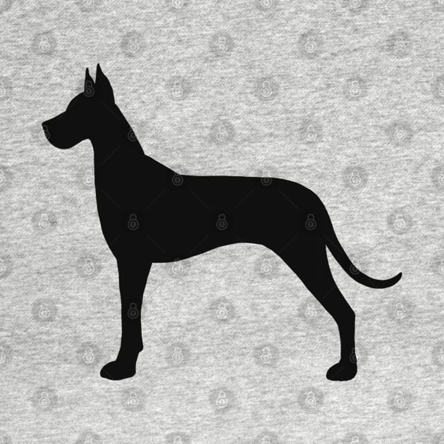 Black Great Dane Silhouette by Coffee Squirrel